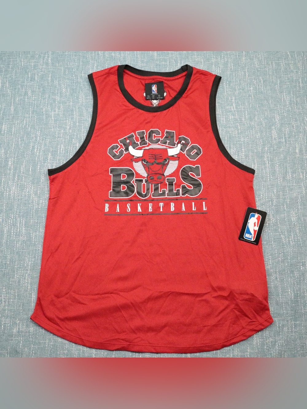 NWT NBA Chicago Bulls Basketball Red Tank Top Jersey Men's Size Large L